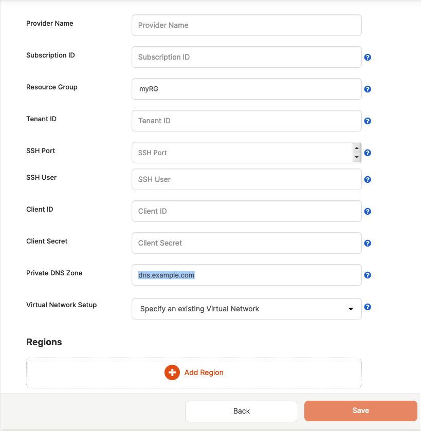 Private DNS setup example